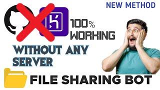 File Sharing Bot Without Heroku, Github  | File Store Bot Making | Telegram File Store Bot | Jeol √