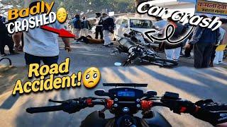 BHAYANKAR Bike Accident! Car Crashes Into Bike | #roadrage