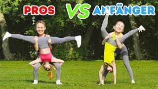 Unmögliche Akrobatik Challenge! PRO vs NEULINGE Drehe das Glücksrad || Gymnastiktricks