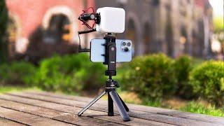 SmallRig Vlog Kit - Accessories for Real Bloggers (Microphone, Video Light, Tripod, Phone Mount)