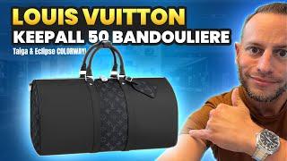 Louis Vuitton - Keepall 50 Bandoulière - Taiga & Eclipse COLORWAY! First on YouTube!!