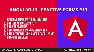 Reactive forms in angular 13 (CRUD +  bootstrap modal + Data transfer -@viewchild + Auto refresh)#23