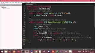 Learning Java : Count Vowel in string with Recursion