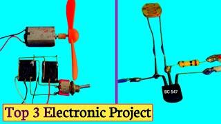 Top 3 Electronic Project Using BC 547 Transistor,LDR,Relay,12V LED Light | DIY Electronic Project