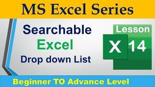 Searchable dropdown list in excel without VBA ll dropdown list in few easy steps with Filter formula