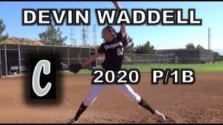 Devin Waddell 2020 Left Handed Pitcher, First base Softball Skills Video Recruit