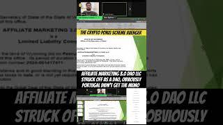 Affiliate Marketing 3.0 DAO LLC: STRUCK OFF? How To Become A Millionaire Without Investing Anything?