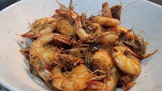 Boy d Xplorer at Home: New version of Garlic Flavored Fried Shrimp - Easy way & no wasted parts!