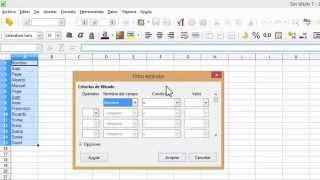 Eliminacion de duplicados, valores especificos y filtros rápidos en LibreOffice CALC