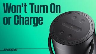 Bose Portable Smart Speaker – Won’t Turn On or Charge