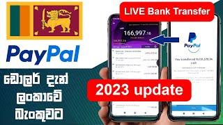 Paypal සල්ලි ලංකාවේ  Bank එකට LIVE Withdrawal 2023 | Paypal Sri Lanka 2023 Money Transfer Live