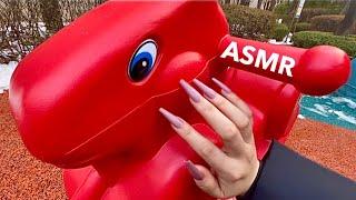 Public ASMR Fast Aggressive Build Up Camera Tapping + Fabric Scratching + Tracing / Lofi No Talking