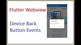 Flutter webview back button events