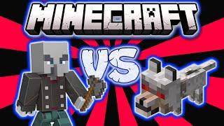  A Stack of Wolfs vs A Stack of Vindicators  Minecraft #Shorts 