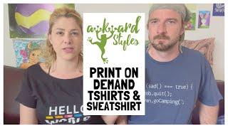 Awkward Styles Product Review- Print on Demand tShirts & Off the Shoulder Sweatshirt