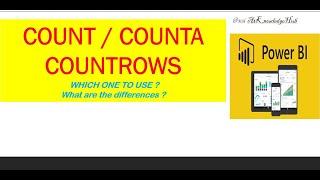 DAX COUNT COUNTA COUNTROWS | LEARN DAX