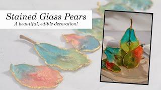 Stained Glass Pears | Edible Decoration