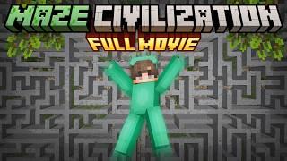 Minecraft but I survive in MAZE CIVILIZATION [FULL MOVIE]