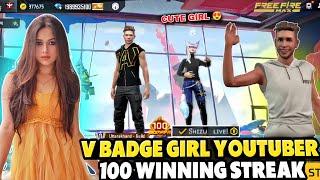 Noob Prank and Flirting V BADGE Cute Girl Youtuber   Garena Free Fire