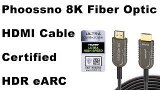 Phoossno 8K Certified Fiber Optic HDMI Cables - Premium Quality Cables