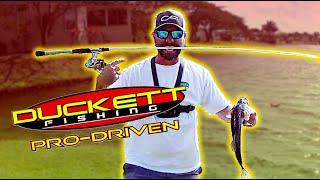 DUCKETT SILVERADO SPINNING ROD REVIEW. IS IT WORTH THE PRICE? [BANK BASS FISHING A NEW ROD]