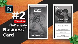 Photography Vertical Visiting Card Or Poster Design I Photography Business Card