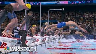 Australia, Team USA go toe-to-toe in men's 4x100m freestyle relay heat | Paris Olympics | NBC Sports