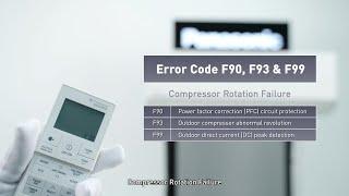 Panasonic Error Code F90 F93 & F99 Compressor Rotation Failure