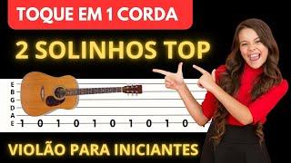 Toque 2 SOLINHOS bem FÁCEIS no Violão - Para Iniciantes (TABLATURA)