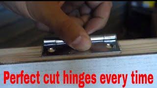 How to Cut hinge Mortise on a Door with Ryobi router 18v