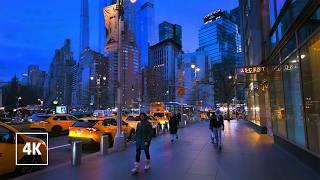 Relaxing Night Walk in NEW YORK ️ 8th Avenue, MANHATTAN Tour NYC