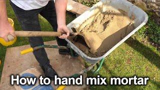 How to mix cement mortar - A regular mortar mix for pointing