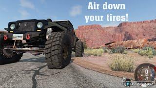 BeamNG.drive: How to air down your tires, and change tires and wheels.