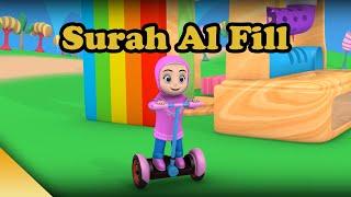 Murottal Juz 30 Surah Al Fil With Colorful Turtle Surfing Animation