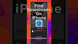 How To Find Downloads On Your iPhone #shorts