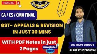 Appeals and Revision under GST - CA Final IDT - Nov 23 - Appeals and Revision - CA/ CS / CMA