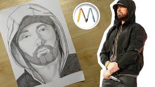 How to draw Eminem