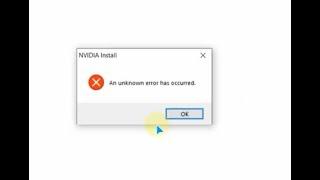 nvidia "an unknown error has occurred" problem solved