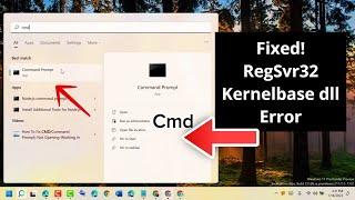 How to Fix RegSvr32 Kernelbase dll Error on Windows 10 /8 /11