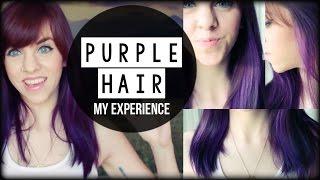 My Brown to Dark Purple Ombré Hair Dye Experience | Kimtrovert