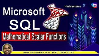 Scalar Functions in SQL | SQL tutorial for beginners | Sekharmetla | Harisystems