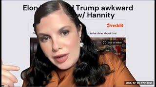 FEB 20 Trump, Musk Hannity Awkward; Hegseth loses vs Joint Chiefs of Staff, Military's role