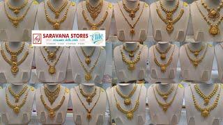 Saravana Elite Light Weight Necklace with Price Details Latest Coimbatore V type U type Necklace