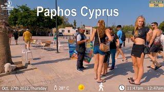 Paphos Cyprus |Walk tour Paphos Harbour  | Oct.27th 2022 | 5K  ‍️ 