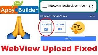 WebView Upload Fixed  | AIA File |  Thunkable | Appybuilder | Makeroid