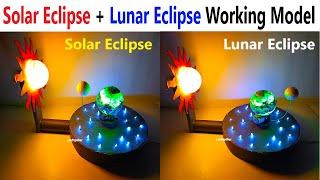 solar eclipse and lunar eclipse working model science project for science exhibition - craftpiller