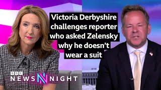 Victoria Derbyshire challenges reporter who asked Zelensky why he doesn’t wear a suit