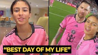 MESSI fan girl speaks up after take a selfie with her idol during Miami game | Football News Today