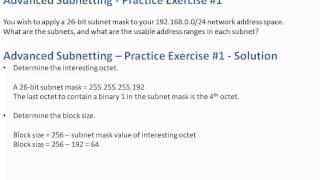 ICND1 - Video #9 - IP Addressing - Part 3 (Advanced Subnetting)