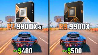 RYZEN 7 9800X3D vs RYZEN 9 9900X | Test in 6 Games